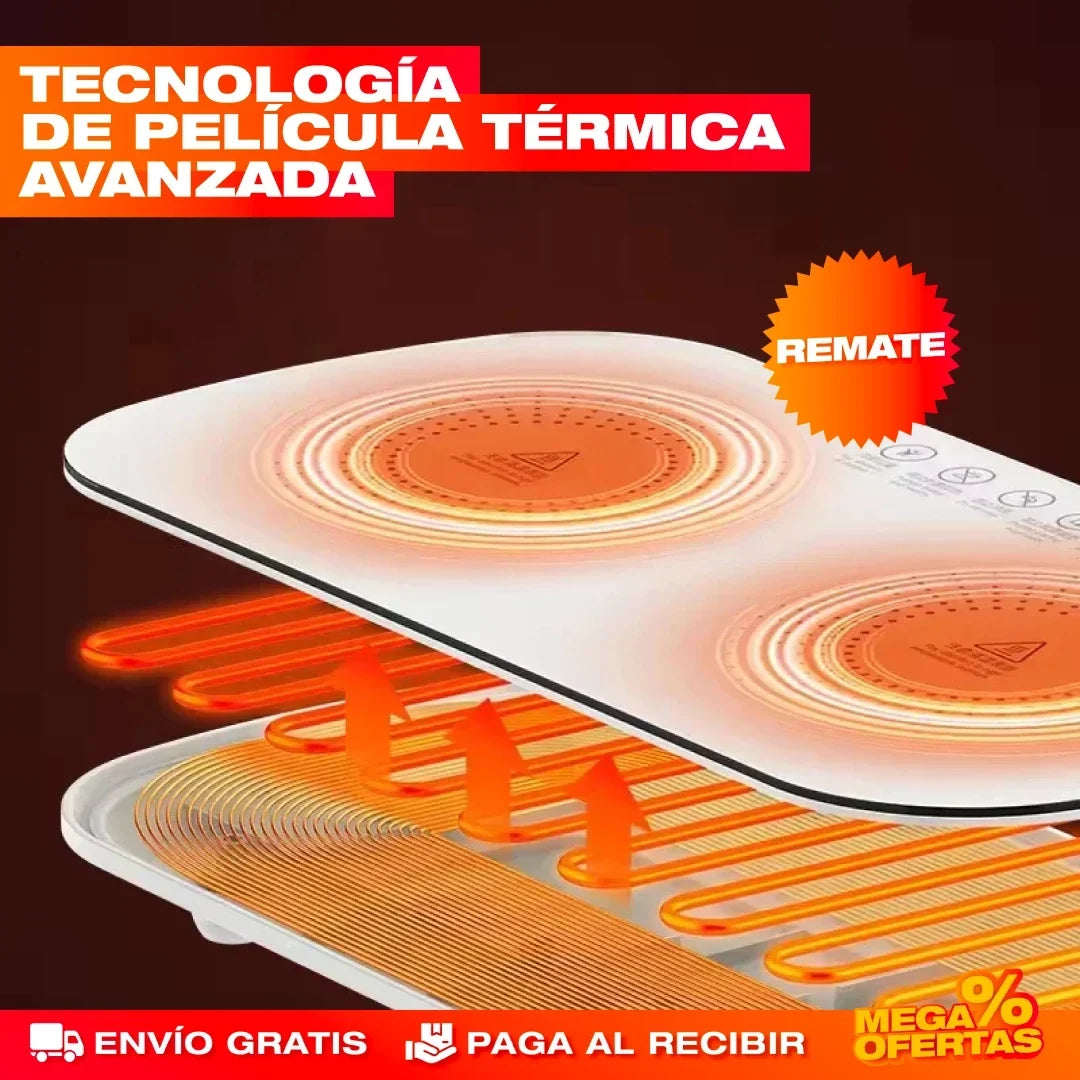 Bandeja Calefactora Eléctrica para Servir – Sirve la Comida Caliente Toda la Reunión